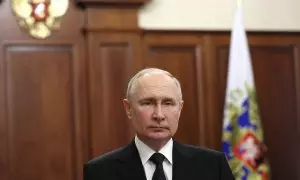 El presidente ruso, Vladimir Putin, ofrece un discurso televisado tras la rebelión del grupo Wagner, a 24 de junio de 2023