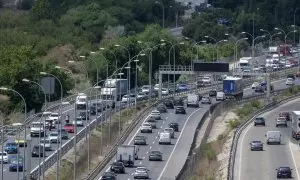 La autovía A-3, a la altura de la entrada a Rivas, a 12 de mayo de 2023, en Madrid (España).