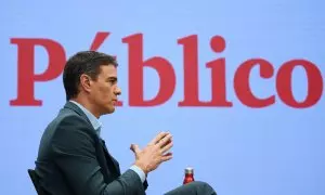 El presidente del Gobierno y secretario general del PSOE, Pedro Sánchez, durante la entrevista con 'Público'.