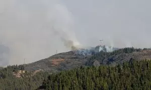 25/07/2023 El fuego declarado este martes en el municipio de Tejeda en Gran Canaria
