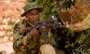 16/03/2023 - Foto de archivo de un soldado del Ejército de Níger, a 16 de marzo de 2023.