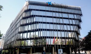 28/07/2023 Sede de Caixabank en Madrid (España).