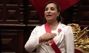 La presidenta del Perú, Dina Boluarte, presenta su primer discurso en el Congreso con motivo del día de la independencia
