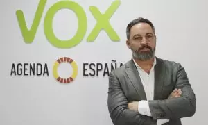 El presidente de Vox, Santiago Abascal, durante una entrevista con la Agencia EFE este 27 de julio de 2023.