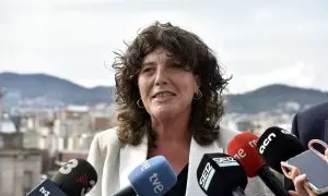 07/08/2023 Teresa Jordà, atiende a medios tras el traspaso de su cartera a David Mascort en la sede de la Consellería, a 12 de junio de 2023, en Barcelona, Catalunya (España)
