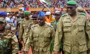 Miembros de la Junta militar durante un acto en Níger, a 6 de agosto de 2023.