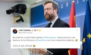 "¡Cierre al salir, Señoría!": los tuiteros recuerdan el enfrentamiento de Iglesias y Espinosa de los Monteros, el día que deja el escaño
