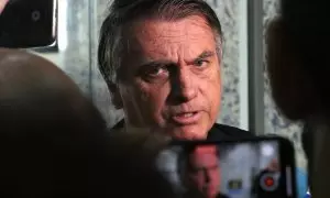 El expresidente de Brasil Jair Bolsonaro tras una comparecencia ante el Tribunal Supremo, en Río de Janeiro, a 29 de junio de 2023.