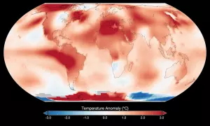 Mapa global que muestra las altas temperaturas en julio de 2023