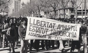 1976 - Manifestació per l'amnistia durant la Transició.