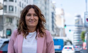 Laura Vilagrà, consellera de Presidència de Catalunya, en la Gran Vía de Madrid