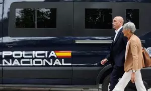 El expresidente de la RFEF Luis Rubiales sale de declarar de la Audiencia Nacional, a 15 de septiembre de 2023.