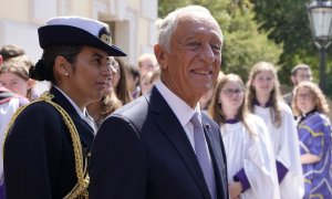 El presidente de Portugal, Marcelo Rebelo de Sousa, en una visita a Londres, a 15 de junio de 2023.