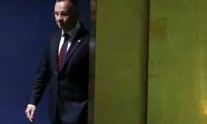 El presidente de Polonia, Andrzej Duda, a su llegada a la Asamblea General de la  ONU, en Nueva York a 19 de septiembre de 2023