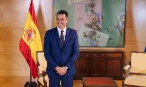 El secretario general del PSOE y presidente del Gobierno en funciones, Pedro Sánchez, en el Congreso de los Diputados, a 4 de octubre de 2023, en Madrid