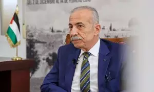 El embajador palestino en España, Husni Abdel Wahed, durante una entrevista con 'Público'