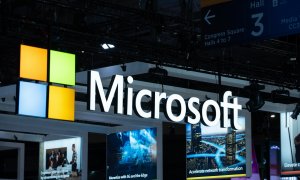 10/10/2023 - Estand de Microsoft en el Mobile World Congress 2023 celebrada en L'Hospitalet de Llobregat, Barcelona, Catalunya.