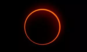 El efecto "Anillo de Fuego" causado durante el eclipse solar anular se ve desde Penonomé.