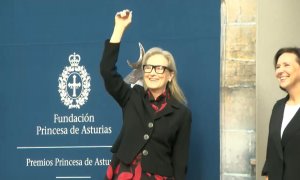 Meryl Streep despliega todo su encanto en Oviedo antes de recoger el Princesa de Asturias