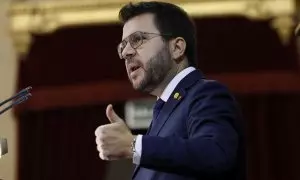 Aragonès defiende la amnistía ante el Senado y la ve como el 
