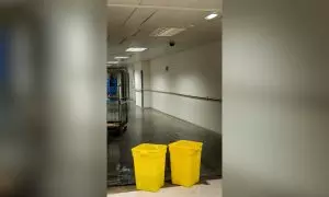 Se inunda el Hospital Infanta Sofía de Madrid: "Cada año convivimos con cubos de basura para recoger el agua"