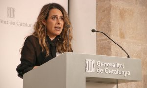 La portaveu del Govern, Patrícia Plaja, en la roda de premsa d'aquest dimarts. / ACN - Bernat Vilaró