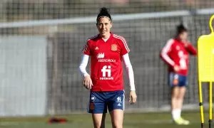 La futbolista de la selección española Jenni Hermoso durante un entrenamiento. Imagen de Archivo. AFP7 / Europa Press