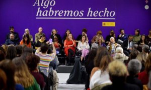 Irene Montero interviene en el acto del ministerio de Igualdad en Madrid este 14 de noviembre de 2023. /IGUALDAD