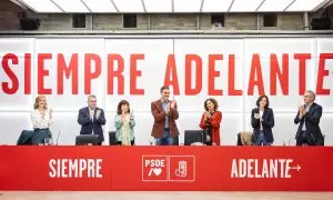 El secretario general del PSOE y presidente del Gobierno, Pedro Sánchez, una reciente reunión de la Ejecutiva Federal socialista en Ferraz.