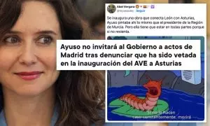 Ayuso veta a Sánchez por no invitarla a la inauguración del AVE de León a Asturias: 'Hace política como una niña maleducada'