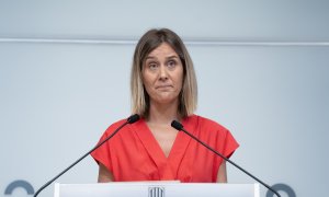 Jéssica Albiach durante una rueda de prensa el pasado 26 de septiembre en Barcelona.
