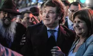 Javier Milei, en la celebración de la tradición judía 'Hanukkah', en Buenos Aires, a 12 de diciembre de 2023