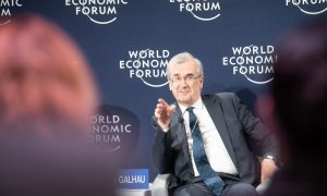Francois Villeroy de Galhau, gobernador del Banco Central de Francia, en una reunión mundial sobre economía en Suiza, a 24 de mayo de 2022.