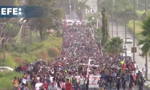 Sale del sur de México una nueva caravana de más de 10.000 migrantes rumbo a EEUU