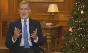 El rey Felipe VI en su tradicional discurso de Nochebuena.