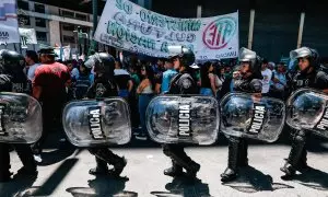 Manifestación contra las reformas económicas en Argentina el pasado 23 de diciembre.
