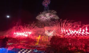 Imatge de la revetlla de Cap d'Any celebrada a Barcelona.