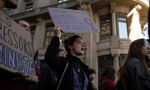 Concentración estudiantil contra la violencia machista el pasado 14 de diciembre en Barcelona (Catalunya).