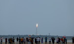 Imagen de archivo del lanzamiento de la sonda Aditya-L1, en el Centro Espacial Sriharikota, en la India, a 2/9/2023