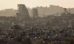 Los edificios en ruinas en Gaza tras los ataques israelís, a 12 de diciembre de 2023.