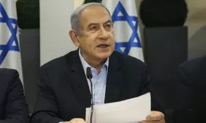 El primer ministro de Israel, Benjamín Netanyahu, durante una reunión del gabinete en el Ministerio de Defensa en Tel Aviv, a 7/1/2023