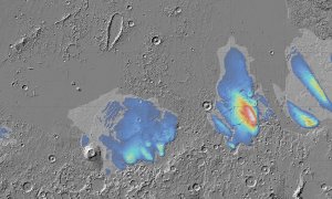 Los depósitos de hielo hallados en el ecuador de Marte, a 18 de enero de 2024.
