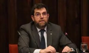 Oriol Duran, secretari de Mitjans de Comunicació del Govern, compareixent aquesta setmana al Parlament