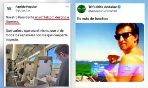 La última ocurrencia del PP es presumir de que Feijóo viaja en tren: "No va en Falcon porque no quiere"