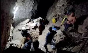 Excavacions dels investigadors de l'IPHES-CERCA a la cova dels Xaragalls