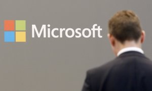 Vista del logo de Microsoft, en una fotografía de archivo.