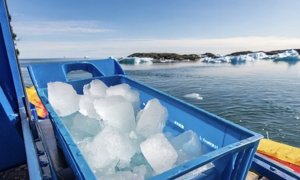 Hielo del ártico extraído por la empresa Artic Ice.