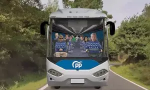 Feijóo, Baltar y los pellets protagonizan el vídeo del BNG que parodia la campaña del autobús de Rueda