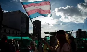 Imagen de archivo de la manifestación 'Yo Marcho Trans' en Bogotá, Colombia, en julio 2023.