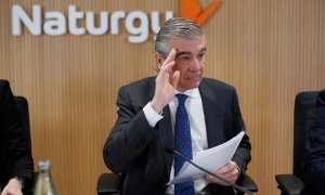 El presidente de Naturgy, Francisco Reynés, durante LA presentación de los resultados anuales del ejercicio 2023, en la sede de laenergética en Madrid. E.P./Alejandro Martínez Vélez